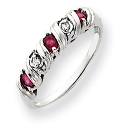 2.75mm Ruby Diamond ring 14k White Gold Y4719R/AA, MPN: Y4719R/AA, 883957601113