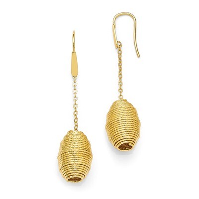 Diego Massimo Textured Gold-tone Hive-shaped Earrings Bronze DME135