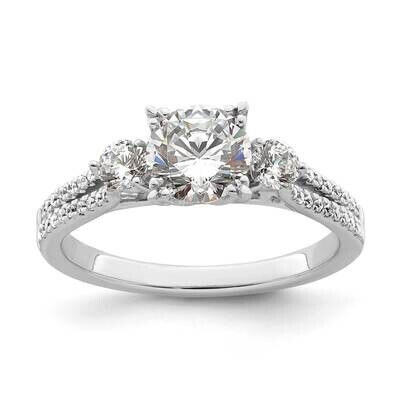 Si1/Si2, G H I, Semi-Mount Engagement Ring 14k White Gold Lab Grown Diamond RM7840E-100-WLG, MPN: R…