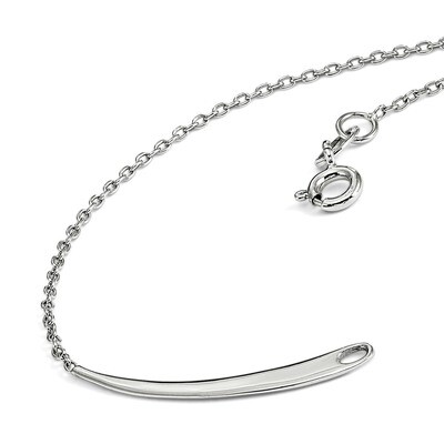 1.4 mm Rhodium Plated Polished Necklace Sterling Silver QSKPEN, MPN: QSKPEN, 191101644115