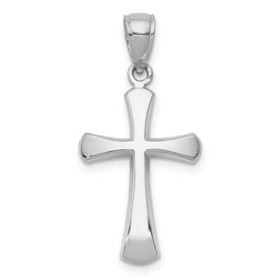 Beveled Cross with Round Tips Charm 14k White Gold Polished K8523W, MPN: K8523W, 637218118908