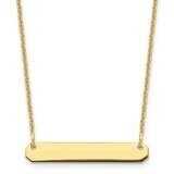 Polished Blank Bar Necklace 10k Gold Small 10XNA1198Y, MPN: 10XNA1198Y, 196904159101