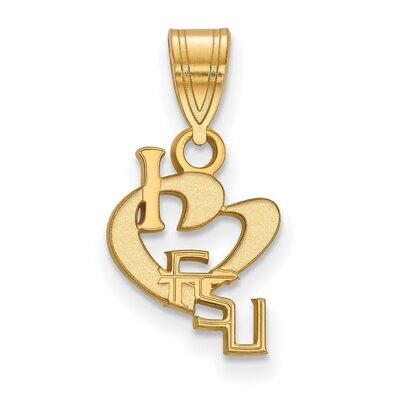 Florida State University Small I love Logo Pendant Gold-plated Silver GP068FSU, MPN: GP068FSU, 8867…