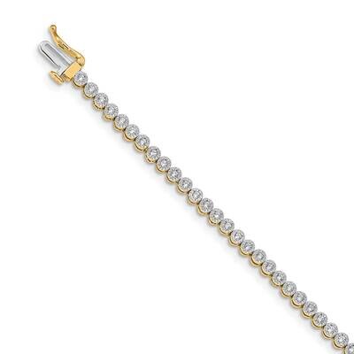 Tennis Bracelet 14k Gold Diamond BM4649-100-YA, MPN: BM4649-100-YA, 883957978789