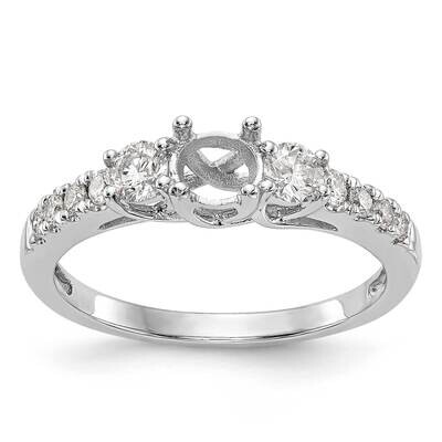 3-Stone Lab Grown Diamond Si1/Si2, G H I, Engagement Ring 14k White Gold RM2972E-033-7CWLG, MPN: RM…