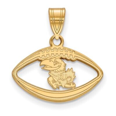 University of Kansas Pendant in Football Gold-plated Silver GP014UKS, MPN: GP014UKS, 886774917764
