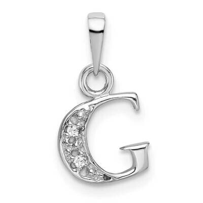 Initial G Charm 10k White Gold 10YC251G, MPN: 10YC251G,