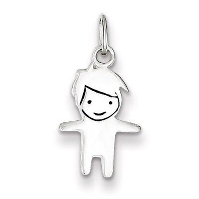 Boy Charm Sterling Silver Enameled QC7516, MPN: QC7516, 883957459035