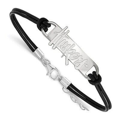 University of Nebraska Large Leather Bracelet Sterling Silver SS061UNE-7, MPN: SS061UNE-7, 88677471…