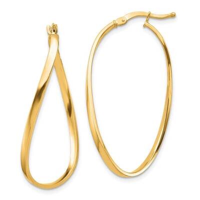 2mm Wavy Hoop Earrings 14k Gold Polished  TF1395, MPN: TF1395, 191101205187