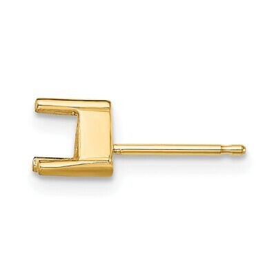 Triangle 3.0mm Post Earring Mounting 14k Yellow Gold YG399, MPN: YG399,