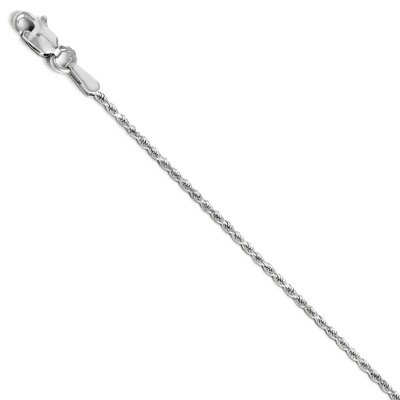 Leslie&#39;s 1.3mm Diamond Cut Rope Chain 9 Inch - 14k White Gold HB-7071-9, MPN: 7071-9, 886774547305