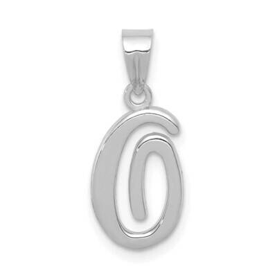 Script Letter O Initial Pendant 14k White Gold YC993WO, MPN: YC993WO, 196904070789