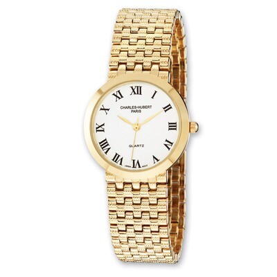 Charles Hubert Satin Gold Finish Brass 32mm Watch Men&#39;s XWA2711, MPN: XWA2711, 811233016436