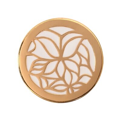 Nikki Lissoni White Butterfly Gold Plated 23mm Coin C1112GS, MPN: C1112GS, 8718627462539