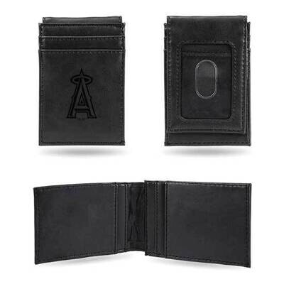 MLB LA Angels Black Faux Leather Front Pocket Wallet GC7402, MPN: GC7402, 767345894595