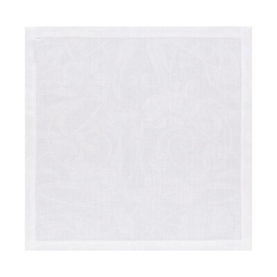 Le Jacquard Francais Tivoli White Napkin 20 x 20 Inch Set of 4, MPN: 79526, 3660269795269