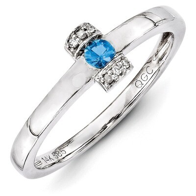 1 Birthstone Family Jewelry Diamond Semi-Set Ring 14k White Gold XMRW44/1, MPN: XMRW44/1, 883957382…