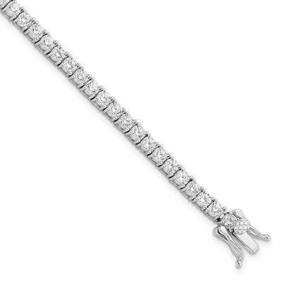 CZ Diamond Tennis Bracelet Sterling Silver Rhodium-Plated Polished QG5903-7.5, MPN: QG5903-7.5, 196…