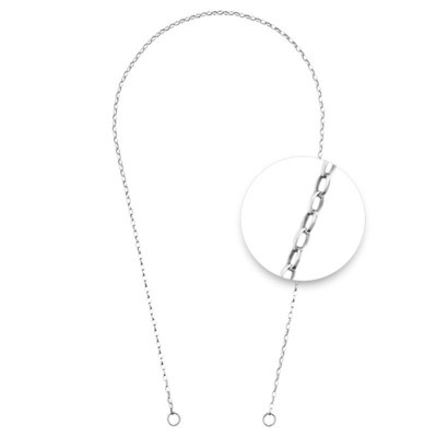 Nikki Lissoni Belcher Oval Chain 3X2mm For Tags Silver-Plated 40cm. Dependent On The Size of The Ta…
