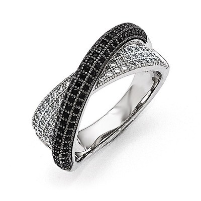 Ring Sterling Silver &amp; Cubic Zirconia Polished QMP1073, MPN: QMP1073,