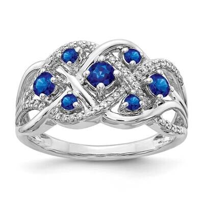 Sapphire Fancy Ring 14k White Gold Diamond RM3841-SA-018-WA, MPN: RM3841-SA-018-WA, 883957214191