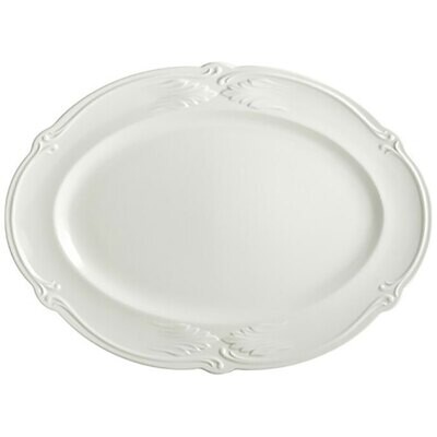 Gien Rocaille White Oval Platter 1800COV614, MPN: 1800COV614, 840769046679