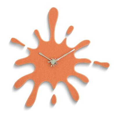 Orange Ink Splash Battery Operated Wall Clock GM25188, MPN: GM25188, 788089161231