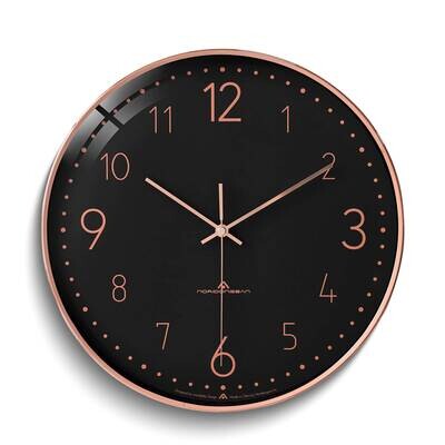 Black Face with Rose Numbers and Hands Wall Clock GM25194, MPN: GM25194, 788089173449