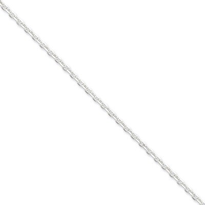 7 Inch 2.75mm Beveled Oval Cable Pendant Chain Sterling Silver QPE15-7, MPN: QPE15-7, 883957898421