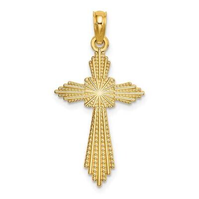 Pointed Ends Fancy Cross Charm 14k Gold K8570, MPN: K8570, 637218118694