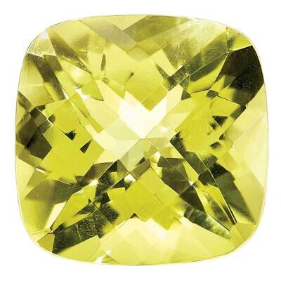 Lemon Quartz 8mm Cushion Checkerboard AA Quality LQ-0800-CUX-AA, MPN: LQ-CUX-AA,