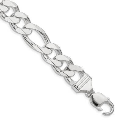 13.5mm Figaro Chain 10 Inch Sterling Silver QFG350-10, MPN: QFG350-10,