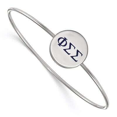 Phi Sigma Sigma Enameled Slip-on Bangle Sterling Silver SS023PSS-7, MPN: SS023PSS-7, 886774604114