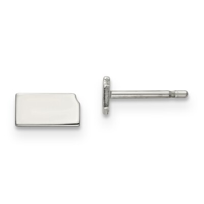 Kansas State Small Earrings Sterling Silver Engravable XNE50SS-KS, MPN: XNE50SS-KS, 886774567006