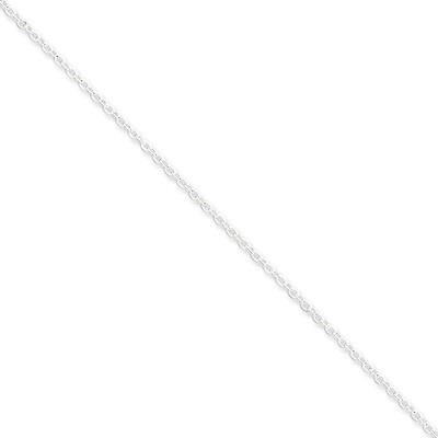 18 Inch 2mm Long Link Rolo Chain Sterling Silver QFC47-18, MPN: QFC47-18, 883957084565