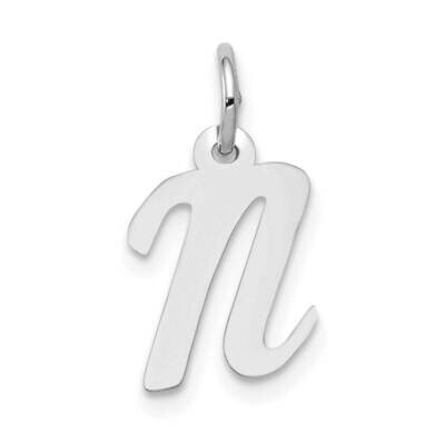 Script Initial N Charm 10k White Gold Small 10YC659N, MPN: 10YC659N,