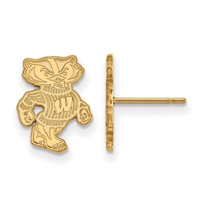 University of Wisconsin Small Post Earring Gold-plated Silver GP050UWI, MPN: GP050UWI, 886774947556