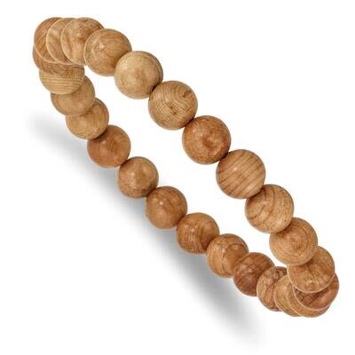 Taxus Chinesis Wood Bead Stretch Bracelet SRB2514, MPN: SRB2514, 191101859274