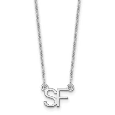 2 Initial Necklace 10k White Gold Small 10XNA1250W, MPN: 10XNA1250W,