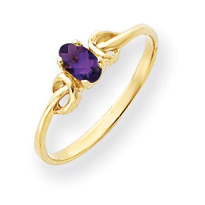 Amethyst Ring 14k Gold 5x3mm Oval Y4650AM, MPN: Y4650AM, 883957559872