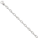 6.6mm Polished Fancy Link Chain 24 Inch 14k White Gold WLK564-24, MPN: WLK564-24, 191101715853