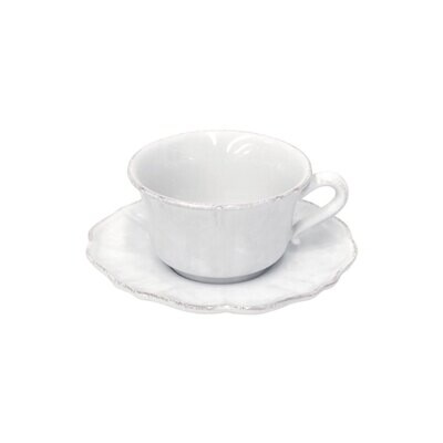 Casafina Impressions White Jumbo Cup &amp; Saucer Set of 6 IM512-WHI, MPN: IM512-WHI, 840289011799