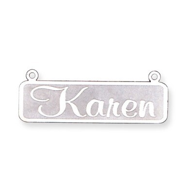 Satin Nameplate 14k White Gold XNA82W, MPN: XNA82W, 886774556727