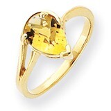 Citrine Ring 14k Gold 9x6mm Pear Y4616CI, MPN: Y4616CI, 883957463780