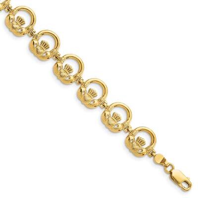 Claddagh Criclee Horizontal Bracelet 14k Gold FB1559-7.25, MPN: FB1559-7.25, 883957946092