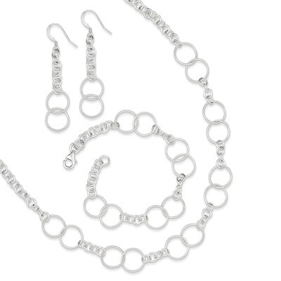 Necklace, Bracelet and Earring Set Sterling Silver QG2459SET, MPN: QG2459SET, 883957265483