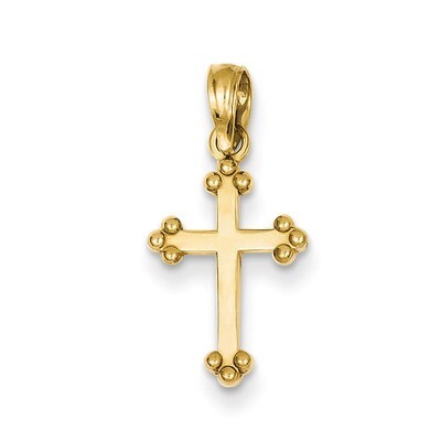 Budded Cross Charm 14k Gold C3818, MPN: C3818, 637218017560