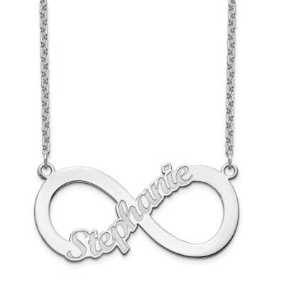 Infinity Nameplate Necklace 14k White Gold XNA961W, MPN: XNA961W,