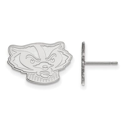 University of Wisconsin Small Post Earring 10k White Gold 1W065UWI, MPN: 1W065UWI, 886774792170